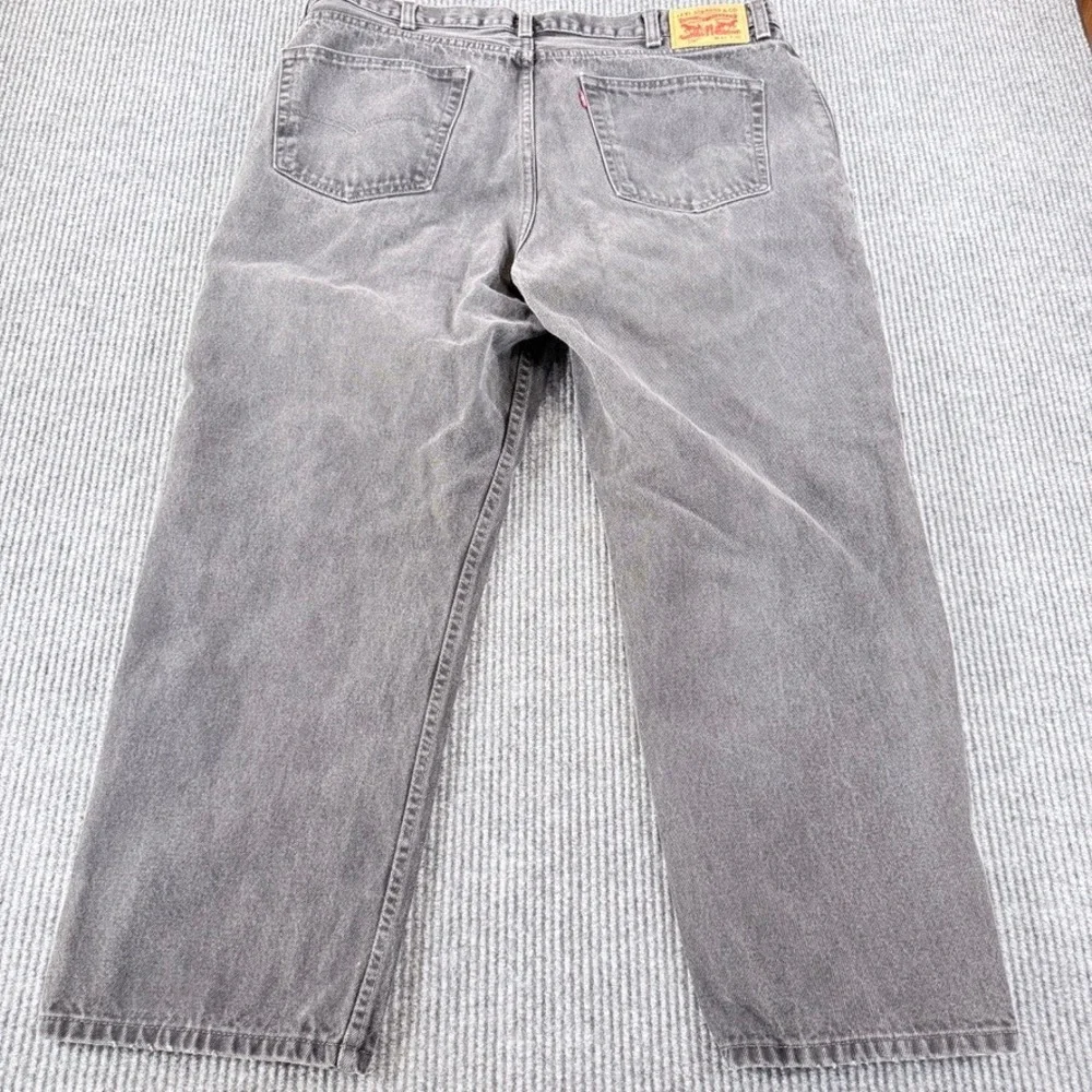 Levis 550 Relaxed Fit Jeans Mens 42x30 Faded Black Charcoal Denim 00550-0260
